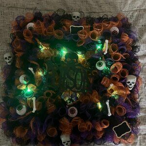 square handmade wreath